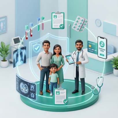 Diagnostic Tests Insurance Cover explaining OPD expenses, blood tests, scans, and insurance protection