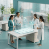 3D illustration explaining wellness plans for employees with OPD-focused healthcare benefits in a modern corporate workplace
