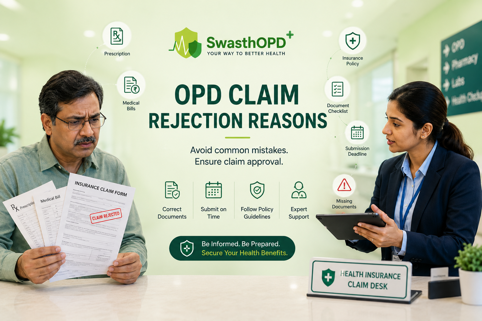 OPD claim rejection reasons