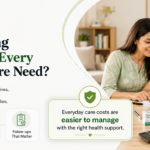 SwasthOPD healthcare banner showing an Indian family reviewing medical bills and expenses, highlighting doctor consultations, diagnostic tests, medicines, and follow-ups under the message “Are You Paying Separately for Every Small Healthcare Need?”