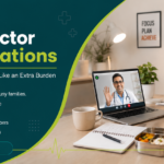 Indian woman having an online video consultation with a doctor from home, highlighting easy and stress-free healthcare access for busy families.