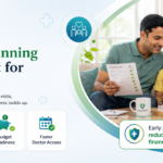Indian family reviewing a healthcare plan and medical records together at home, highlighting the importance of family healthcare planning before an emergency.