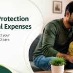 Indian family video consulting a doctor online, SwasthOPD banner on routine medical expenses protection